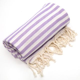 Authentic Pestemal Fouta Lilac Purple Turkish Cotton Bath/ Beach Towel Bath Towels