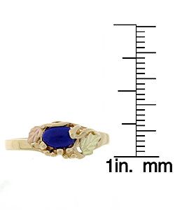 Black Hills Gold and Lapis Lazuli Ring Black Hills Gold Gemstone Rings