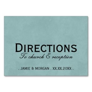 Teal Black Wedding Directions Card Business Card Templates