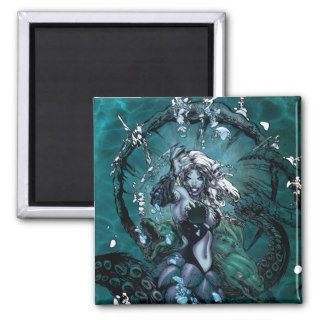 Grimm Fairy Tales Little Mermaid wicked Sea Witch Refrigerator Magnets