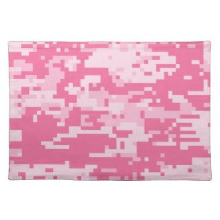Pink Digital ACU Camoflage Pattern Place Mats