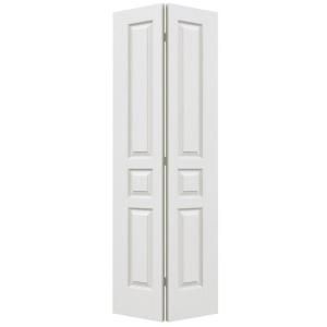 JELD WEN Woodgrain 3 Panel Primed Molded Interior Bifold Closet Door THDJW184200005