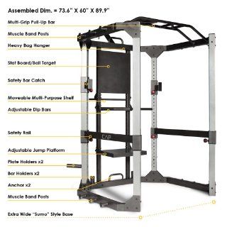 Cap Barbell Ultimate Power Cage with Performance Pack  Exercise Power Cages  Sports & Outdoors