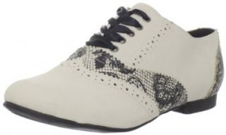 Iron Fist Women's Lovelace Oxford Flat,Cream,6 M US Shoes