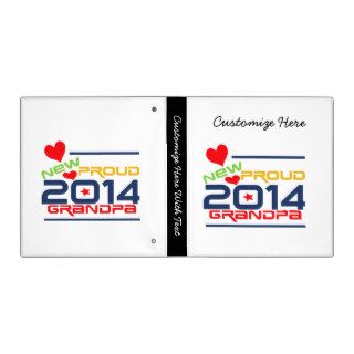 2014 Proud New Grandpa 3 Ring Binder