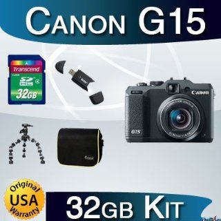 Canon PowerShot G15 12.1 MP Digital Camera with 5x Wide Angle Optical Image Stabilized Zoom + Accessories  Point And Shoot Digital Camera Bundles  Camera & Photo