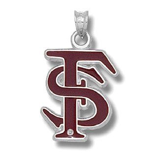Sterling Silver Florida State University Large Enameled Interlocked FS Initials Charm FSU009ESS Jewelry