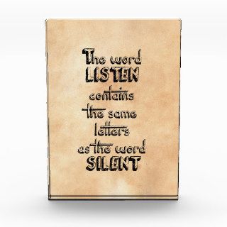 Word LISTEN contains the same letters as SILENT Awards