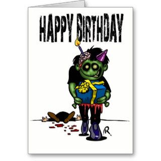 Zombie Birthday Card