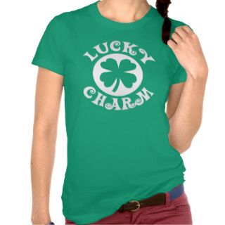 Green Background Lucky Charm T Shirts