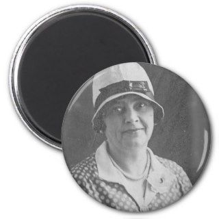 Hat lady with Polka Dot Dress Magnets