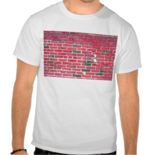 Bright Red Vintage Brick Wall Texture Tee Shirts