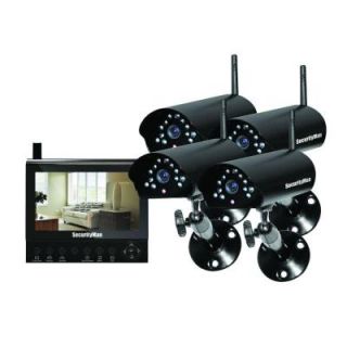 SecurityMan 4 CH (2) Wireless Security System with 7 in. LCD/SD DVR and Night Vision/Audio DigiLCDDVR4