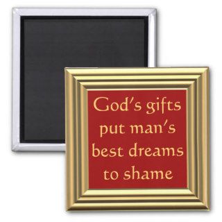 God's blessings are beyond our dreams refrigerator magnets