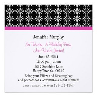 Black  and White Party Invitations