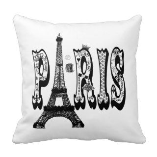 Paris Eiffel Tower Throw Pillows