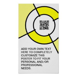 yellow bullseye QR code Poster