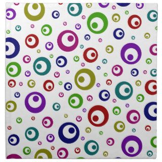 Multi Color Abstract Polka Dots Printed Napkin