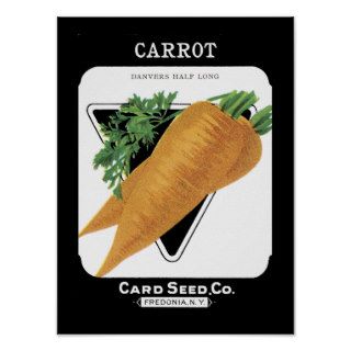 Carrot Vintage Seed Packet Poster