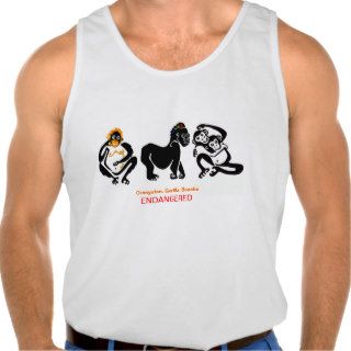 Primates Endangered   Mens T Shirt