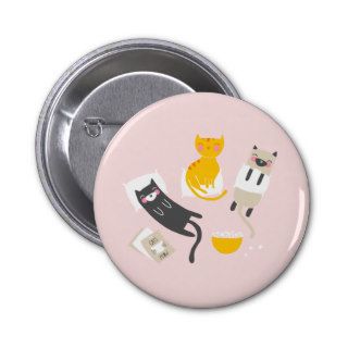 Kitty Slumber Party Buttons