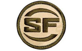 Surefire Patch OD/Tan Round Patch w/ SureFire Logo Velcro Backing 71 06 467 Sports & Outdoors