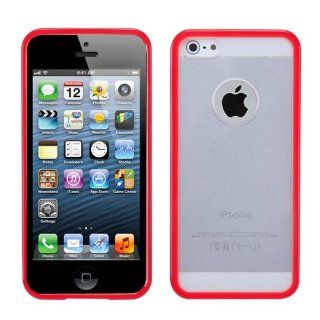 Apple iPhone 5 Soft Skin Case Transparent Clear/Solid Red Gummy AT&T, Cricket, Sprint, Verizon (does NOT fit Apple iPhone or iPhone 3G/3GS or iPhone 4/4S) Cell Phones & Accessories