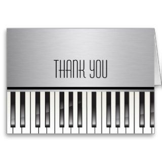 Musical Notes Musician Thank You Cards Piano Keys