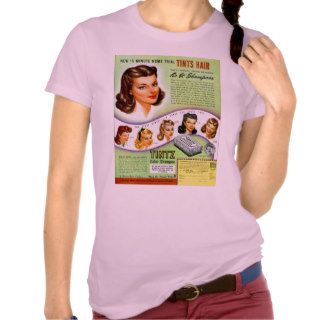 Retro Vintage Kitsch 50s Tintz Haircolor Ad T shirt