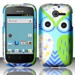 For Huawei Ascend Y M866 (StraightTalk) Rubberized Design Cover   Hybrid Owl Cell Phones & Accessories