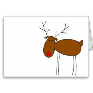 Merry Christmas Reindeer Greeting Card