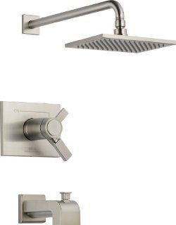 Delta T17T453 SS Vero Tempassure 17T Series Tub and Shower Trim, Stainless   Shower Installation Kits  