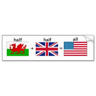 flag bumper sticker england wales america