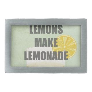 When life gives you lemons, make lemonade quotes rectangular belt buckle