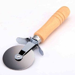 Chris's Home Wood Pizza Cutter Pizza Cutter Pizza Wheel Cutter Mediated Cake Knife Wood Handle Trumpet Kitchen & Dining