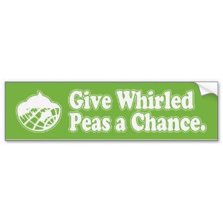 Whirled Peas Bumper Stickers