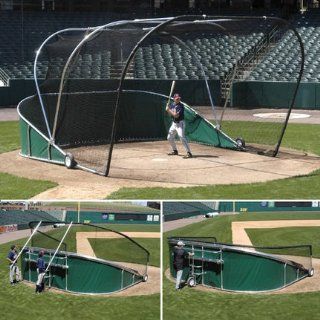 Big Bubba Collapsable Pro Batting Cage (Dark Green)  Baseball Batting Cages  Sports & Outdoors