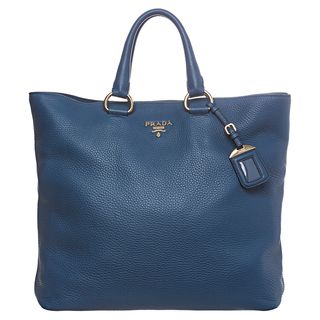 Prada BN1713 Pebbled Leather Tote Bag Prada Designer Handbags