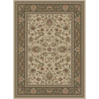 Tayse Rugs Sensation Beige 7 ft. 10 in. x 10 ft. 3 in. Traditional Area Rug 4722  Ivory  8x11