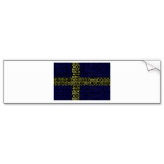 digital Flag (Sweden) Bumper Stickers