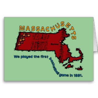 Massachusetts Motto ~ We Played First Basketball Cards