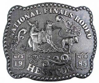 1985 Hesston National Finals Rodeo Novelty Belt Buckle Clothing
