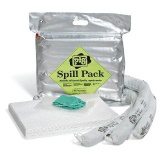 New Pig KIT471 25 Piece Oil Only Spill Kit in Spill Pack, 8 Gallon Absorbency Industrial Spill Response Kits