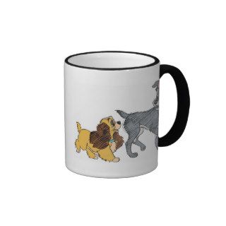 Lady & the Tramp walking looking at each other Mug