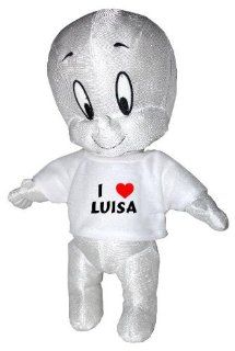 Casper Plush Toy with I love Luisa t shirt (first name/surname/nickname) Toys & Games