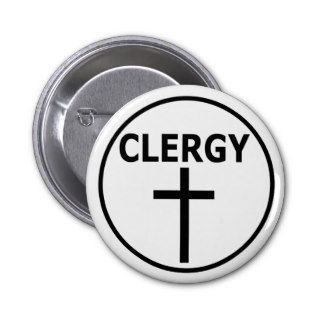 Clergy  Emblem for Pastors, Reverends & Ministers Pinback Button