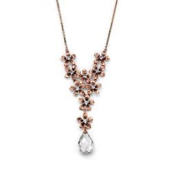 Isabella Collection Rose Goldplated Cubic Zirconia Necklace Palm Beach Jewelry Cubic Zirconia Necklaces