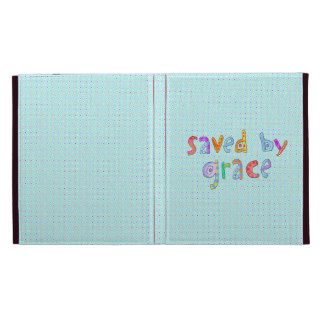 Saved By Grace Cute Christian Artsy Polkadots iPad Folio Cover