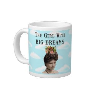 The Girl With Big Dreams Vintage Photo Collage Jumbo Mug
