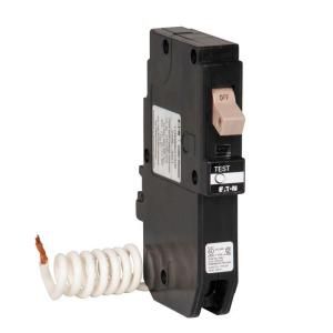 Eaton 15 Amp 3/4 in. CH Type Breaker Single Pole Ground Fault Circuit Breaker with Flag CHFGF115CS